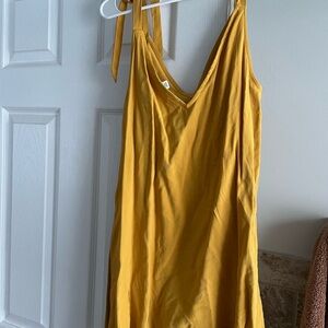 Topshop Mustard Yellow Mini Dress